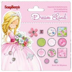 Elementy metalowe Scrap Berry's Dream Land 3, 15szt